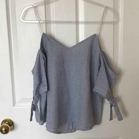 UO "Kimchi blue" striped off-the-shoulder tank XS - Picture 1 of 7